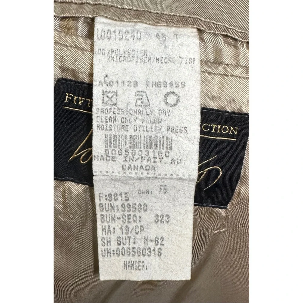 Lord‎ & Taylor Fifth Avenue Collection Mens Tan Microfiber Blazer Sport Coat 48